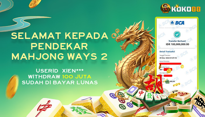 Pendekar Mahjong Ways 2: Xien*** WD Ratusan Juta